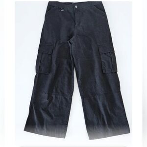 Cotton On Black Wide Leg Cargo Pants Utility Streetwear Women’s Size 6